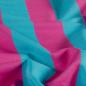 Preview: Sommersweat mit breiten Streifen in Pink und Türkis