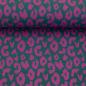 Preview: Designer Baumwolljersey mit Leo Print in Petrol Rosa von Swafing – Jersey Stoff zum Nähen