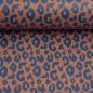 Preview: Kunstleder Leo Brush Wild Braun Blau by Cherry Picking