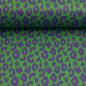 Preview: Kunstleder Leo Brush Wild Grün Lila by Cherry Picking