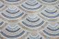 Preview: Jersey "Wellen" Ethno blau, beige