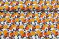 Preview: Jersey „Orangen" ecru Obst Orangenbaum