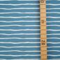 Preview: Bio-Jersey "Good Vibes" Wellenstreifen by Stoffonkel - beach house blau