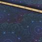 Preview: Fester Canvas Stoff Mandala schwarz bunt für Taschen und Dekorationen