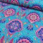 Preview: Canvas Stoff Mandala Türkis Pink