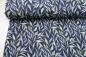 Preview: Musselin "Lavendel Zweige" dunkelblau