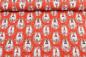 Preview: Patchworkbaumwolle „Hanging with my Gnomies" Wichtelweihnachten rot