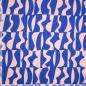 Preview: Poplin leichte Webware  "Abstract" blau, rosa für Blusen und Kleider