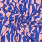 Preview: Poplin leichte Webware  "Abstract" blau, rosa für Blusen und Kleider