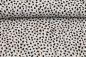 Preview: Viskose Twill „Funky Dots" - weiß