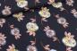 Preview: Viskose Twill "Blumen" schwarz/braun