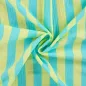 Preview: Musselin Streifen türkis gelb Double Gauze
