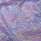 Preview: Baumwoll Voile mit Zebra Muster in Flieder und Rosa