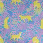 Preview: Luftiger Baumwollstoff mit Panther Design in Flieder