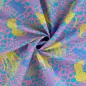 Preview: Leichter Baumwollstoff Voile mit Leo Muster in Flieder und pink