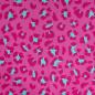 Preview: Baumwollstoff mit modernem Leo Muster in Pink und Mint