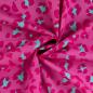 Preview: Leichter Baumwollstoff Voile mit Animal Print in Pink Mint
