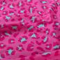 Preview: Baumwoll Voile mit Leo Muster in Pink und Mint