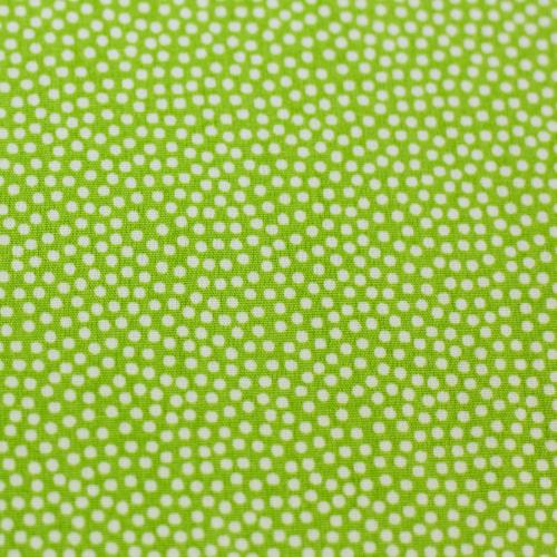 Baumwollwebware Punkte hellgruen weiß Meterware