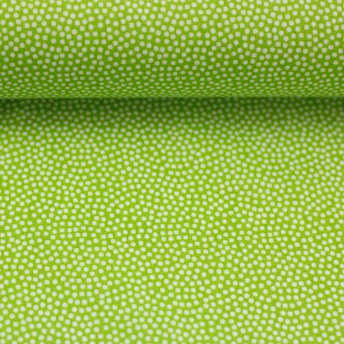 Baumwollstoff Dotty hellgruen weiße Punkte Swafing