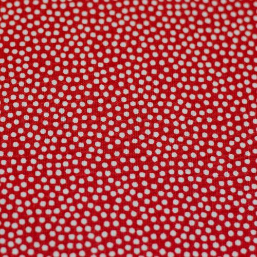 Baumwollwebware Punkte rot weiß Meterware