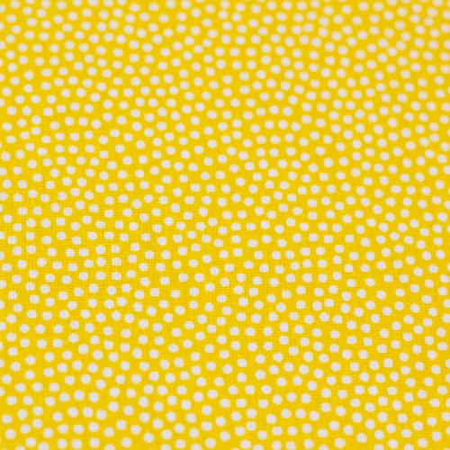 Baumwollwebware Punkte gelb weiß Meterware