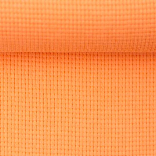 Waffeljersey Clarissa leuchtendes Pfirsich – Swafing