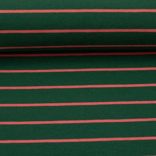 Baumwolljersey ISA petrol gestreift von Swafing – elastischer Jersey Stoff Meterware