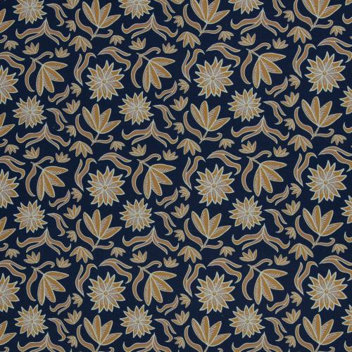 Canvas Retro Flowers von Emjo Design - dunkelblau