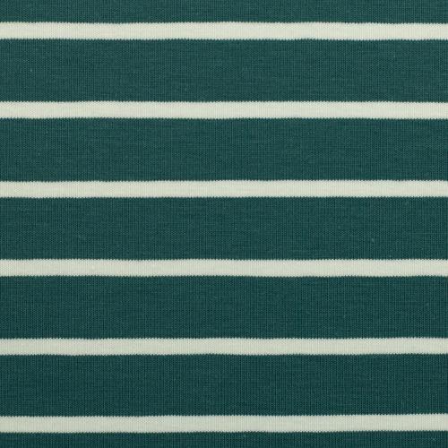 Detailaufnahme Baumwolljersey ISA blau – feines Streifenmuster Jersey Stoff von Swafing