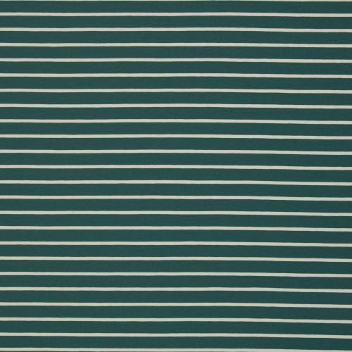 Baumwolljersey Streifen ISA petrol – Swafing Jersey Stoff mit modernem Streifenmuster