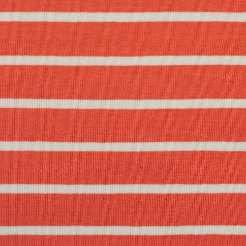 Detailaufnahme Baumwolljersey ISA blau – feines Streifenmuster Jersey Stoff von Swafing