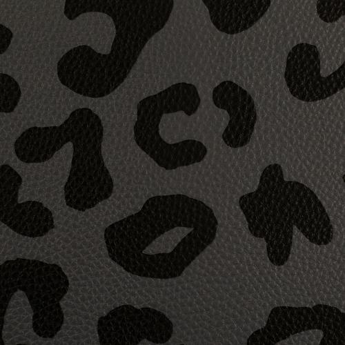 Kunstleder Leo Optik in grau und schwarz Detailansicht