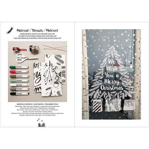 Rico Design Vorlagenmappe Classical Christmas Fenster- und Glasmalerei mit Kreidestiften