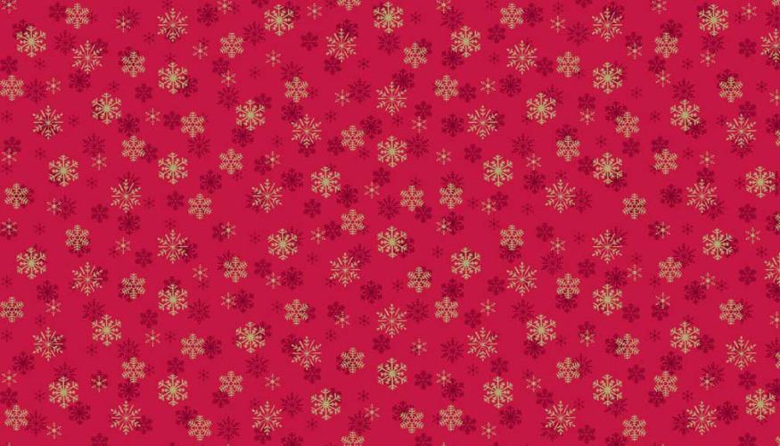 Patchworkstoff - Metallic Snowflake red 1937C - Makower UK