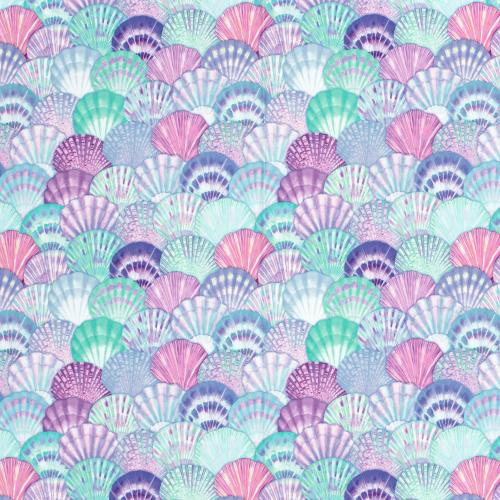 Badelycra Badestoff Muscheln mint