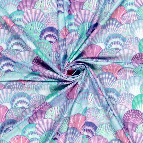 Badelycra Badestoff Muscheln mint