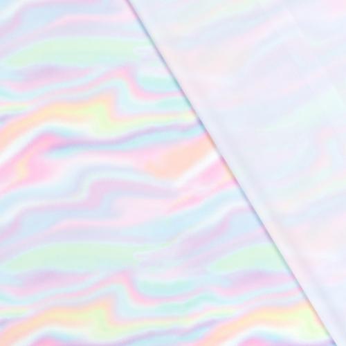 Badelycra Badestoff Regenbogen Wellen