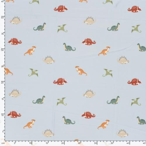 Badelycra Badestoff Dinosaurier hellblau