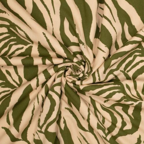 Viskose Zebra - beige oliv