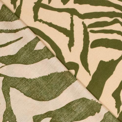 Viskose Zebra - beige oliv