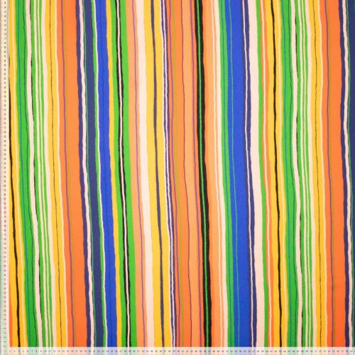 Viskose Twill - bunte Streifen