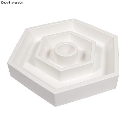 Silikon Gießform Kerzenständer Hexagon Rayher