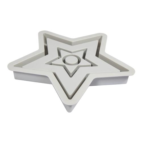 Silikon Gießform Kerzenständer Stern Rayherx12x2cm+8,5x7x2cm