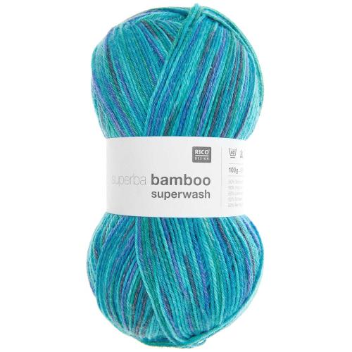 Sockenwolle Rico Design Superba Bamboo superwash 100g 420m aqua