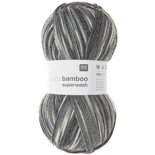 Sockenwolle Rico Design Superba Bamboo superwash 100g 420m stones
