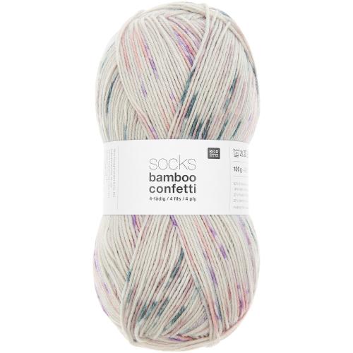Sockenwolle Rico Design Superba Bamboo superwash 100g 420m confetti romantic