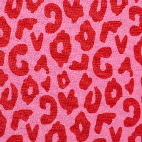 Leo Muster auf rosa Baumwolljersey Stoff – Designerstoff von Swafing Cherry Picking