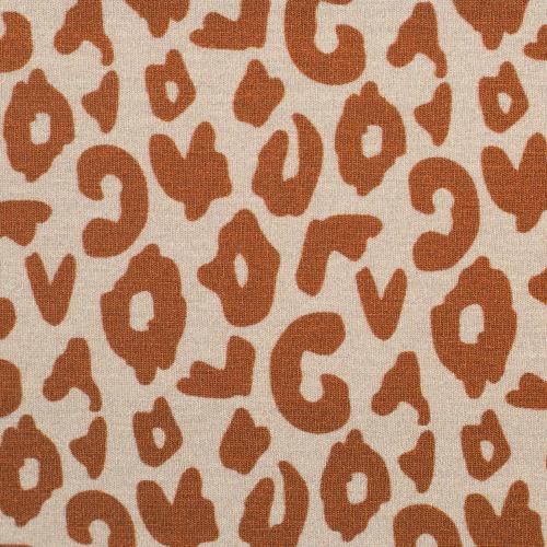 Leo Muster auf beigem Baumwolljersey Stoff – Designerstoff von Swafing Cherry Picking