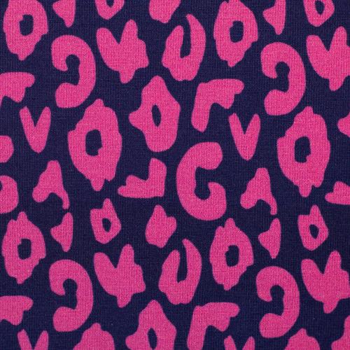 Leo Muster auf Blau  Baumwolljersey Stoff – Designerstoff von Swafing Cherry Picking